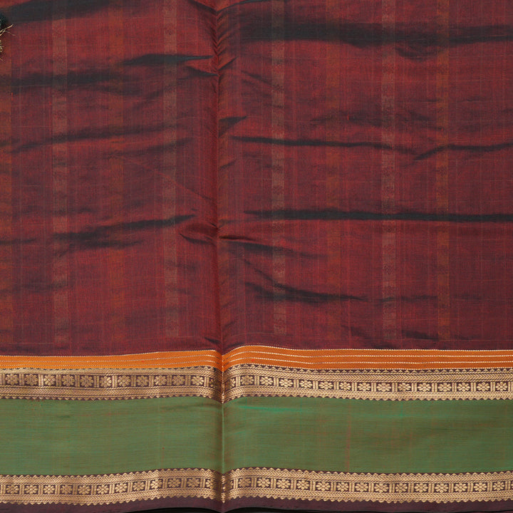 Hayagrivas Handloom Pure Silk Cotton Saree in Wine Maroon  KBE258E10-2