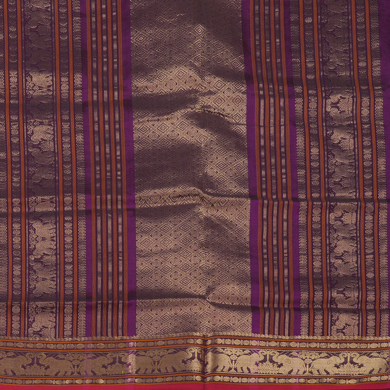 Hayagrivas Handloom Pure Silk Cotton Saree n Majestic Dark Purple KBE258E11-2