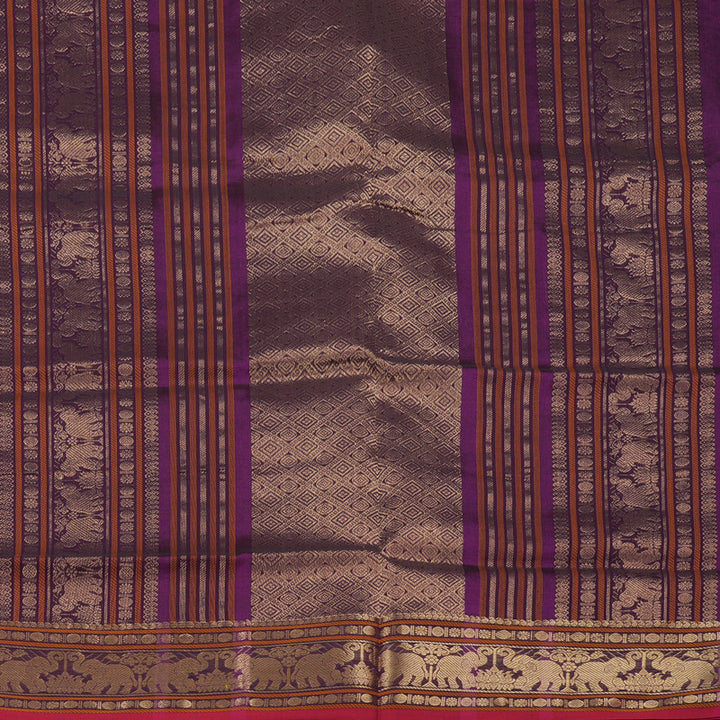 Hayagrivas Handloom Pure Silk Cotton Saree n Majestic Dark Purple KBE258E11-2