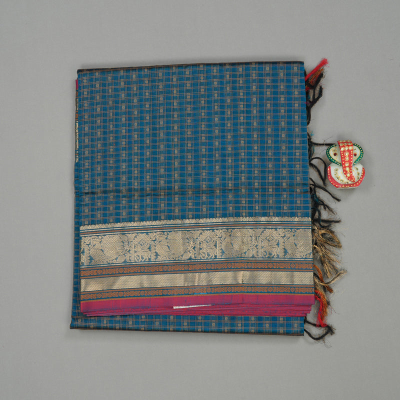 Hayagrivas Handloom Pure Silk Cotton Saree in Sky Blue KBE258E11-6