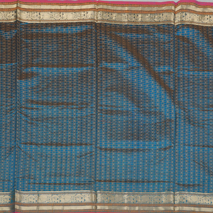 Hayagrivas Handloom Pure Silk Cotton Saree in Sky Blue KBE258E11-6