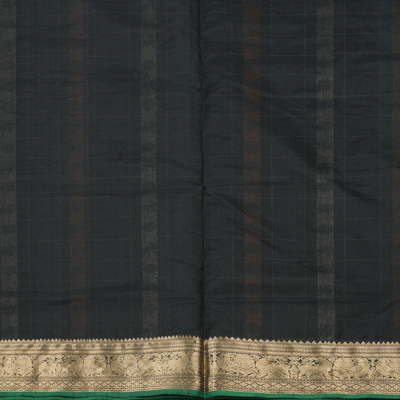 Hayagrivas Handloom Pure Silk Cotton Saree in Black KBE258E12-2