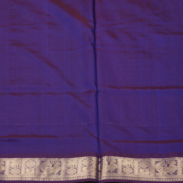 Hayagrivas Handloom Pure Silk Cotton Saree in Majestic Purplish Blue KBE258E15-1