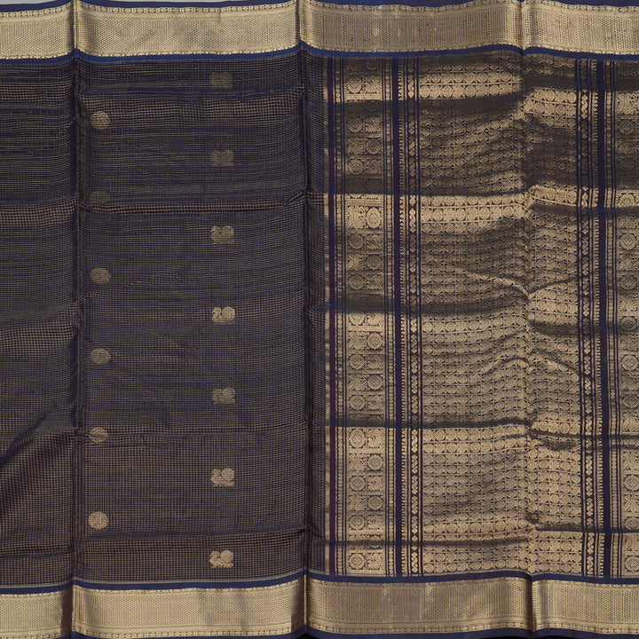 Hayagrivas Handloom Pure Silk Cotton Saree in Vivacious Dark Brown KBE258E15-5