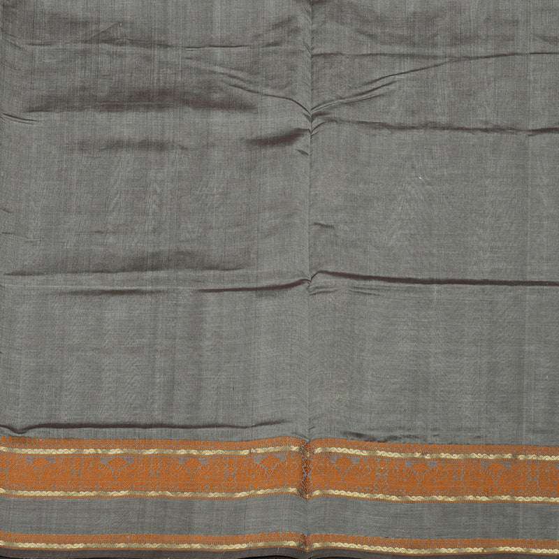 Hayagrivas Pure Silk Cotton Saree in classic Silver Grey KBE258E3-13