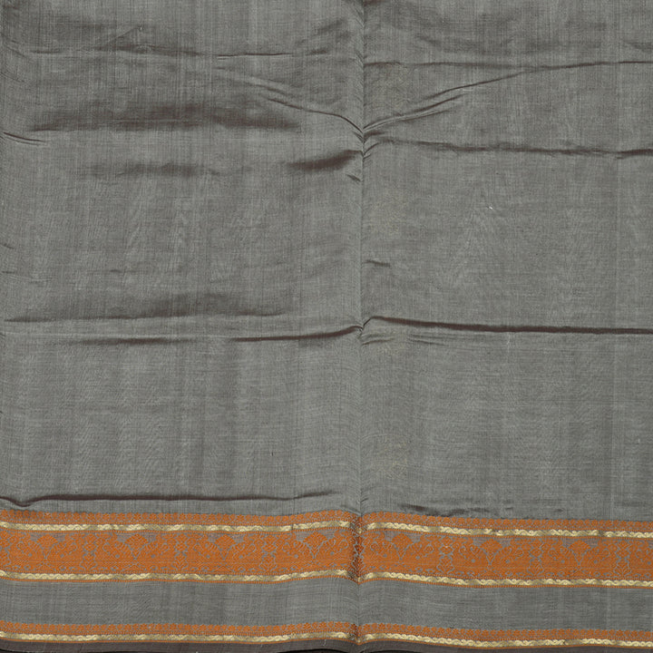 Hayagrivas Pure Silk Cotton Saree in classic Silver Grey KBE258E3-13