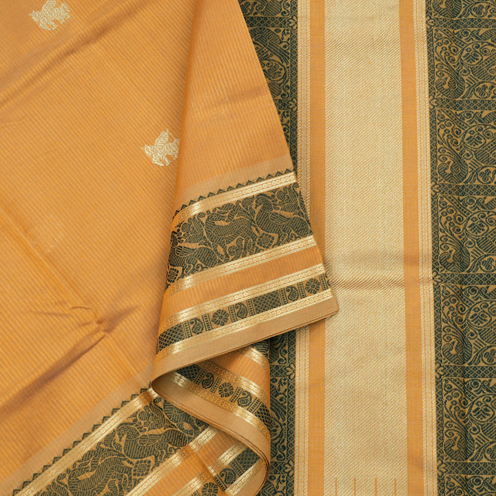Hayagrivas Handloom Pure Silk Cotton Saree in Warm Mustard KBE258E3-7
