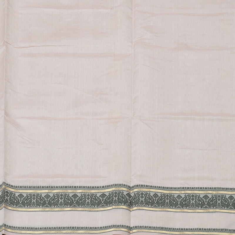 Hayagrivas Handloom Pure Silk Cotton Saree in Pristine Half White KBE258E3-8