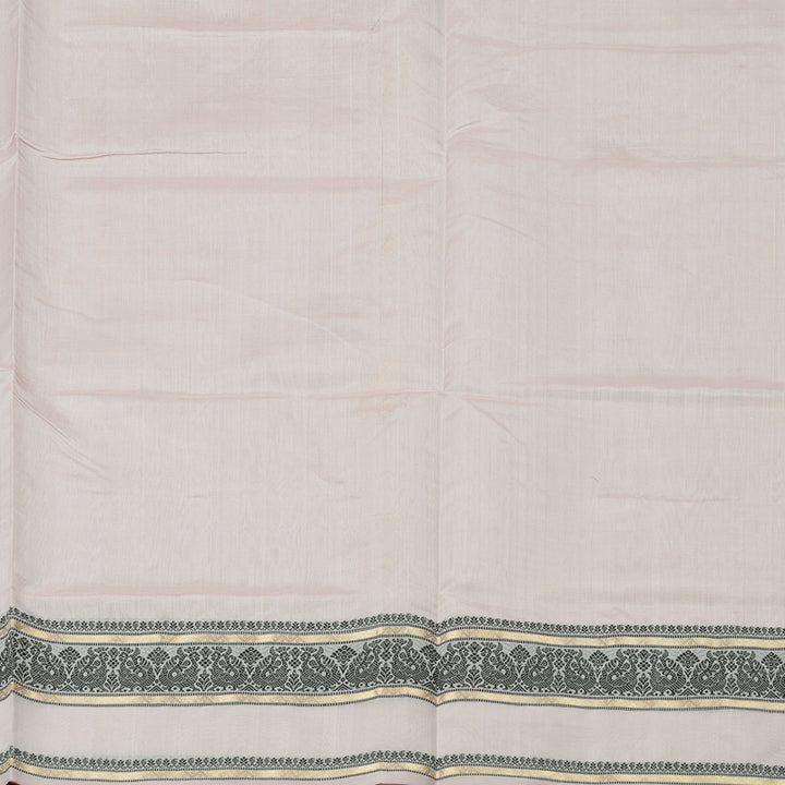 Hayagrivas Handloom Pure Silk Cotton Saree in Pristine Half White KBE258E3-8