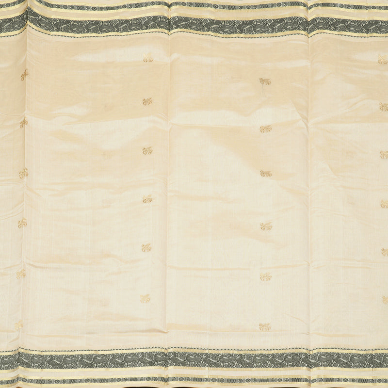 Hayagrivas Handloom Pure Silk Cotton Saree in Rejenuvating Sandal Beige KBE258E3-9