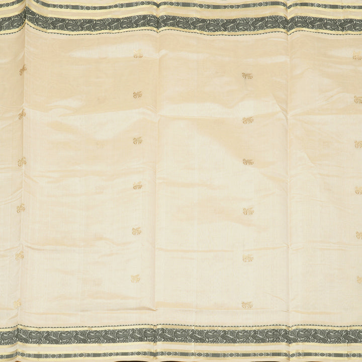 Hayagrivas Handloom Pure Silk Cotton Saree in Rejenuvating Sandal Beige KBE258E3-9