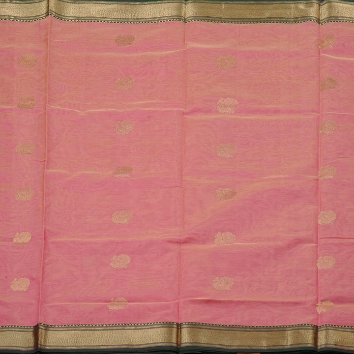 Hayagrivas Handloom Pure Silk Cotton Saree in Subtle Baby Pink KBE258E4-1