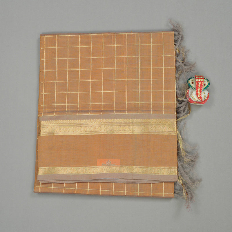 Hayagrivas Handloom Pure Silk Cotton Saree in Sandal KBE258E4-10