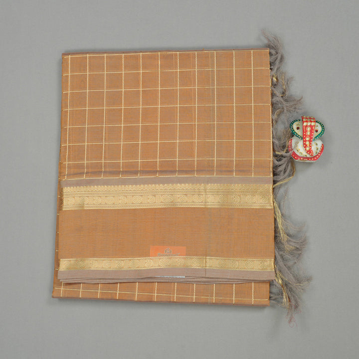 Hayagrivas Handloom Pure Silk Cotton Saree in Sandal KBE258E4-10
