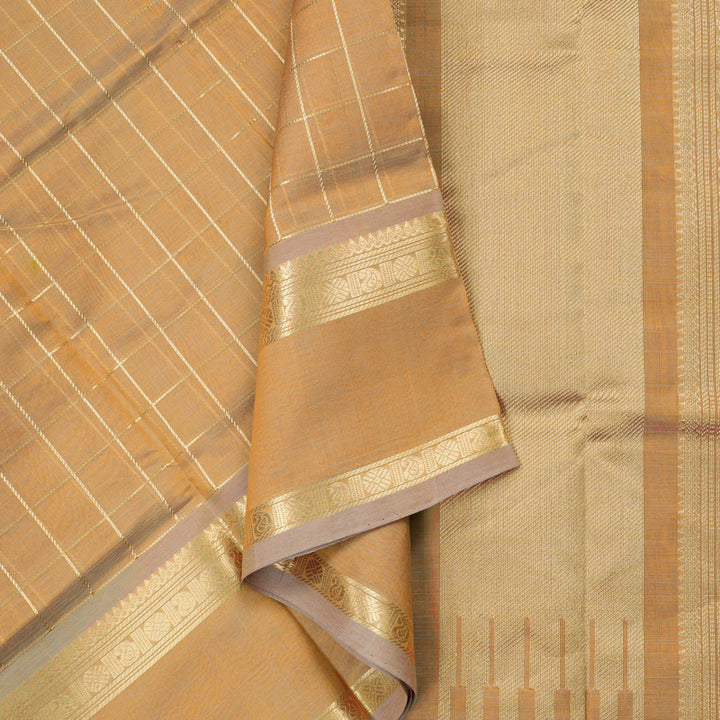 Hayagrivas Handloom Pure Silk Cotton Saree in Sandal KBE258E4-10