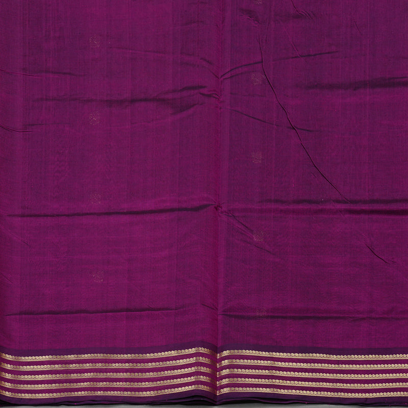 Hayagrivas Handloom Pure Silk Cotton Saree in Striking Dark Purple KBE258E4-12