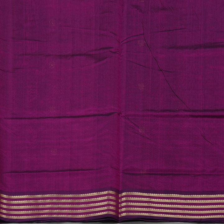 Hayagrivas Handloom Pure Silk Cotton Saree in Striking Dark Purple KBE258E4-12
