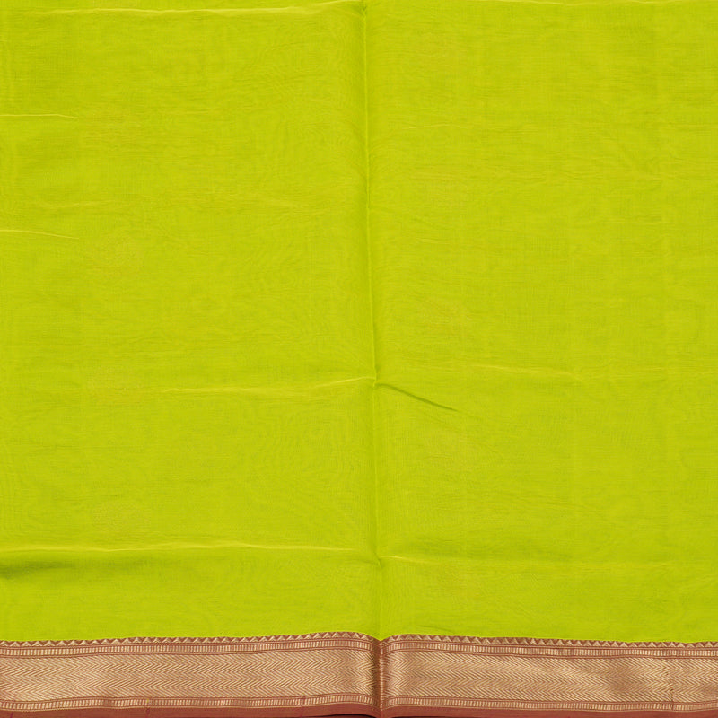 Hayagrivas Handloom Pure Silk Cotton Saree in Radiant Fluorescent Green KBE258E4-2