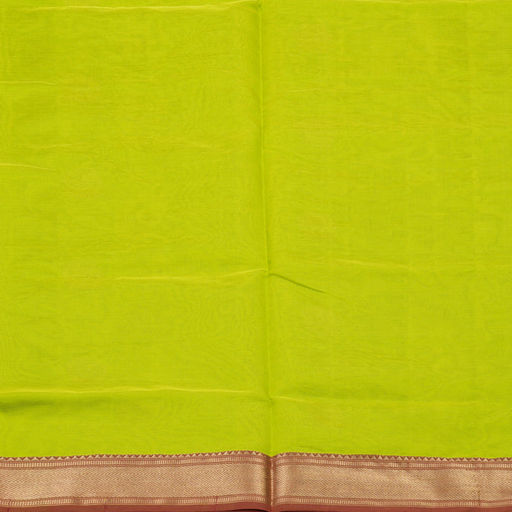 Hayagrivas Handloom Pure Silk Cotton Saree in Radiant Fluorescent Green KBE258E4-2