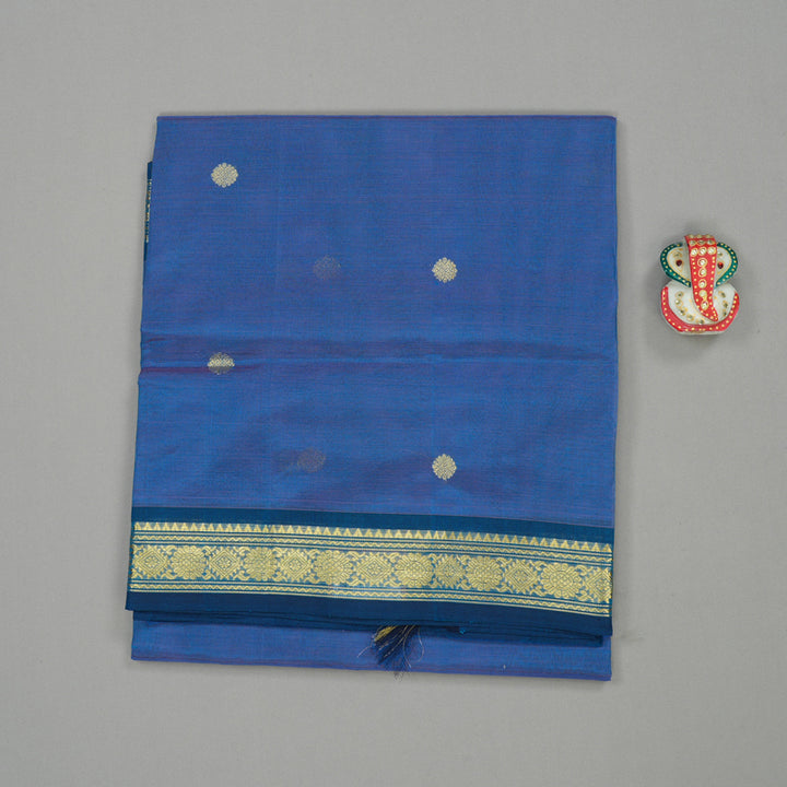 Hayagrivas Handloom Pure Silk Cotton Saree in Vibrant Sky Blue KBE258E4-5