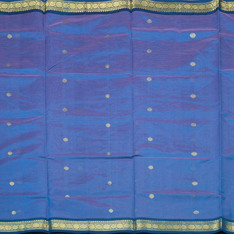 Hayagrivas Handloom Pure Silk Cotton Saree in Vibrant Sky Blue KBE258E4-5