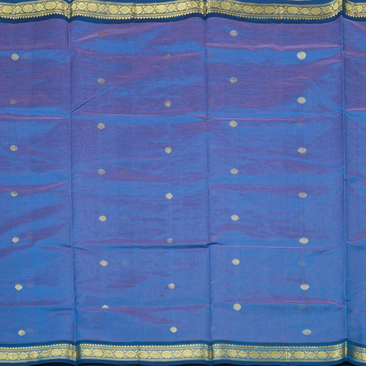 Hayagrivas Handloom Pure Silk Cotton Saree in Vibrant Sky Blue KBE258E4-5