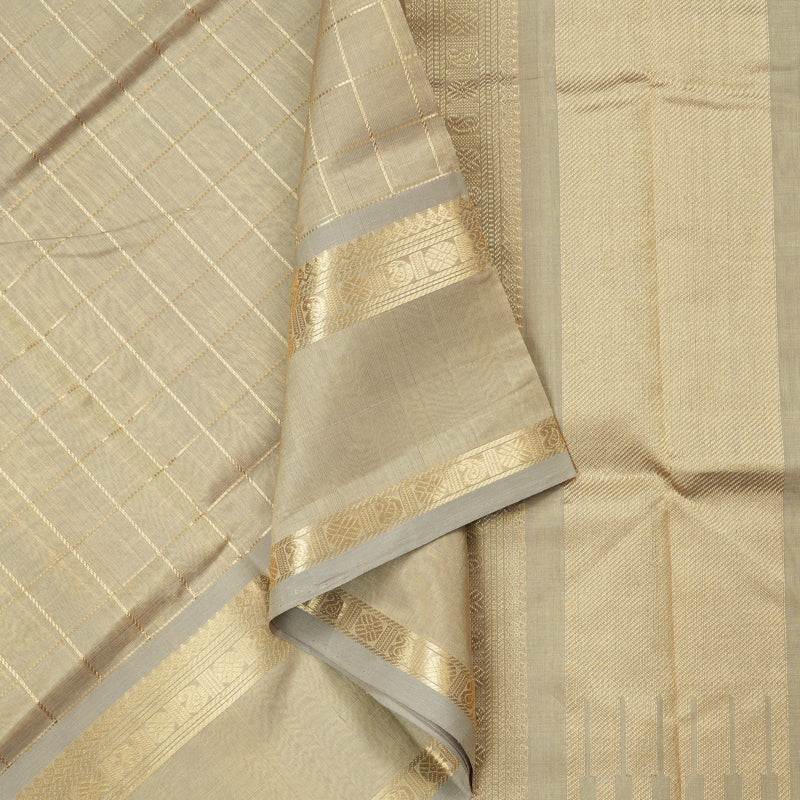 Hayagrivas Handloom Pure Silk Cotton Saree in Beige KBE258E4-8
