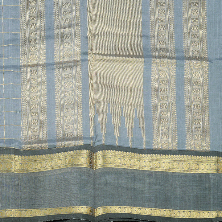 Hayagrivas Handloom Pure Silk Cotton Saree in Superb Silver Grey KBE258E4-9