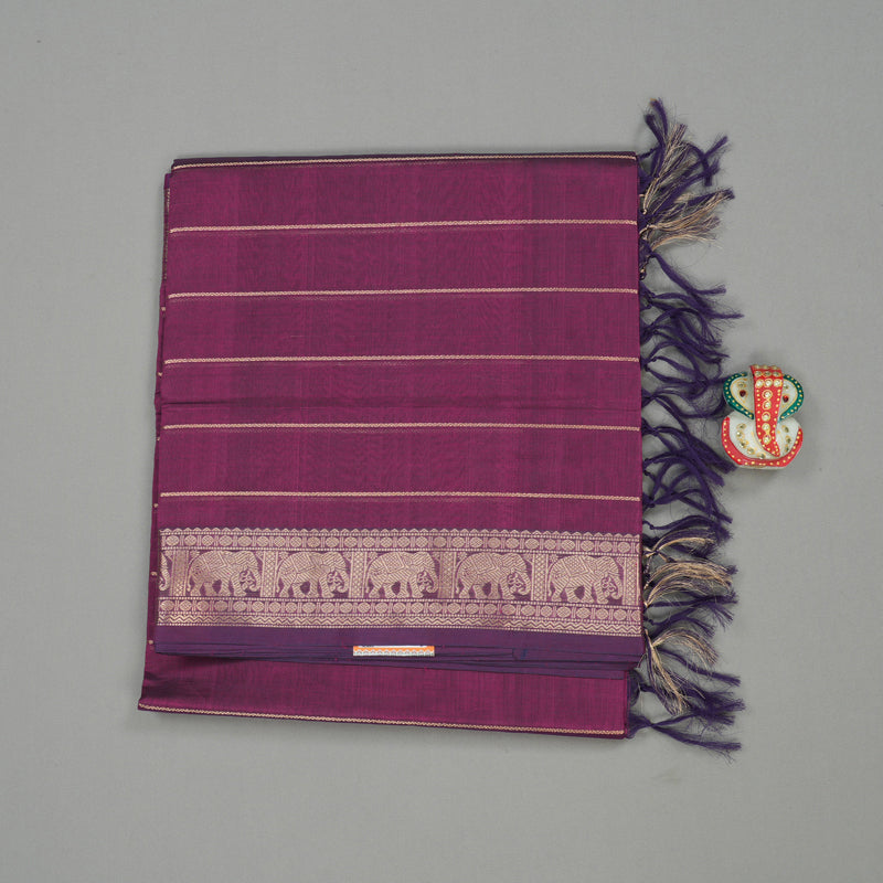Hayagrivas Handloom Pure Silk Cotton Saree in Purple KBE258E5-17