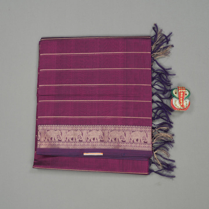 Hayagrivas Handloom Pure Silk Cotton Saree in Purple KBE258E5-17