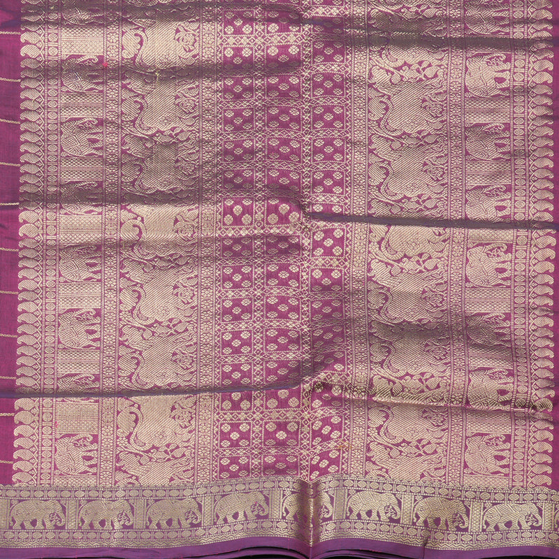 Hayagrivas Handloom Pure Silk Cotton Saree in Purple KBE258E5-17