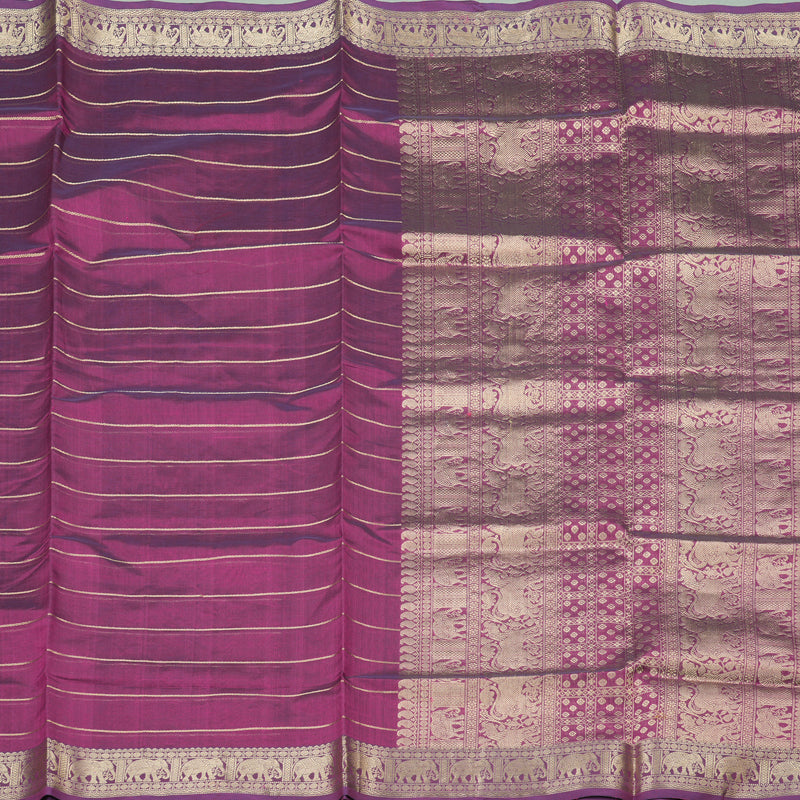 Hayagrivas Handloom Pure Silk Cotton Saree in Purple KBE258E5-17