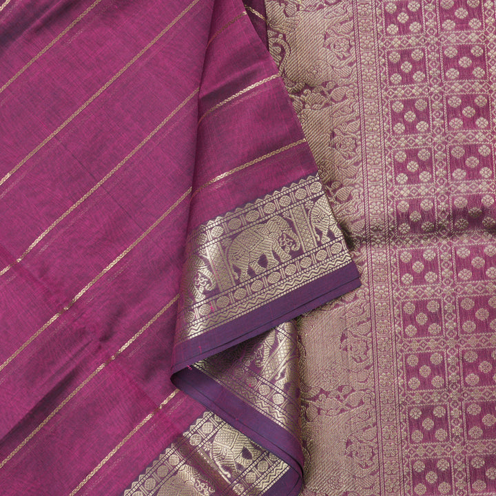 Hayagrivas Handloom Pure Silk Cotton Saree in Purple KBE258E5-17