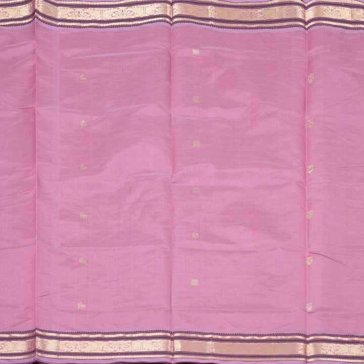 Hayagrivas Handloom Pure Silk Cotton Saree in Dark Lilac KBE258E5-2