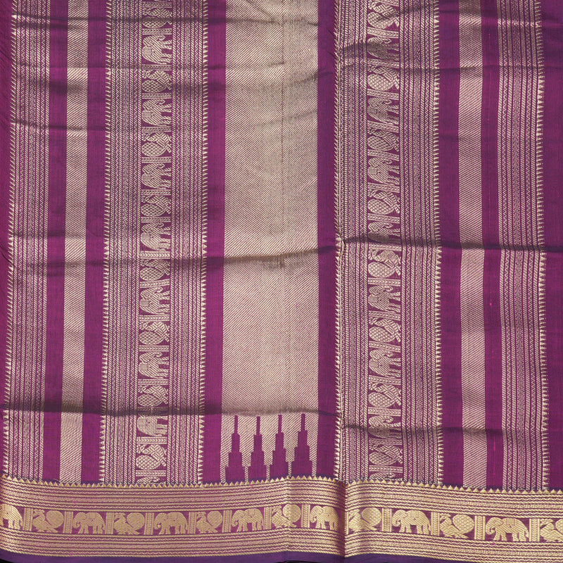 Hayagrivas Handloom Pure Silk Cotton Saree in Royal Purple KBE258E5-6