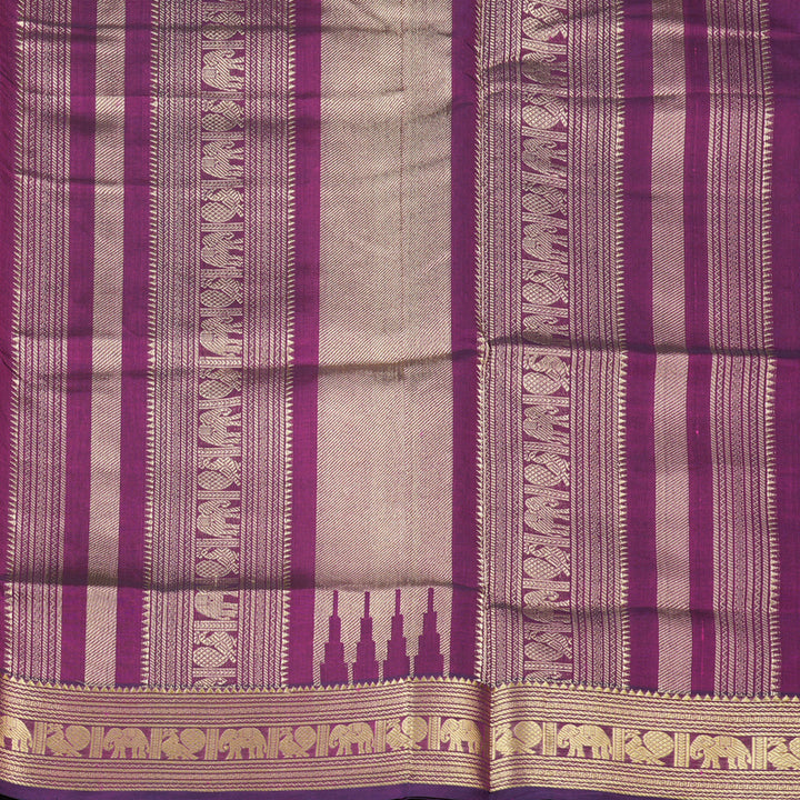Hayagrivas Handloom Pure Silk Cotton Saree in Royal Purple KBE258E5-6