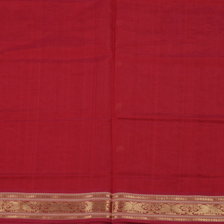 Hayagrivas Handloom Pure Silk Cotton Saree in Elegant Red KBE258E5-9