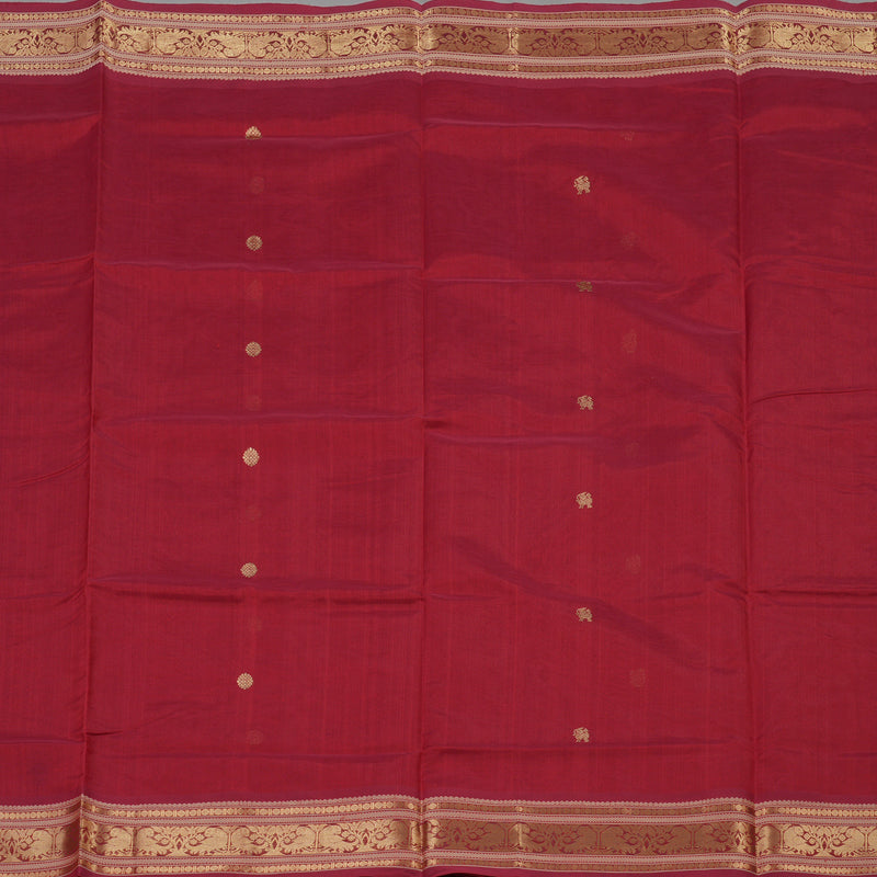 Hayagrivas Handloom Pure Silk Cotton Saree in Elegant Red KBE258E5-9