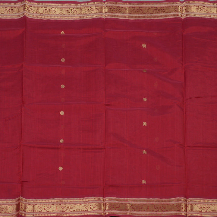 Hayagrivas Handloom Pure Silk Cotton Saree in Elegant Red KBE258E5-9