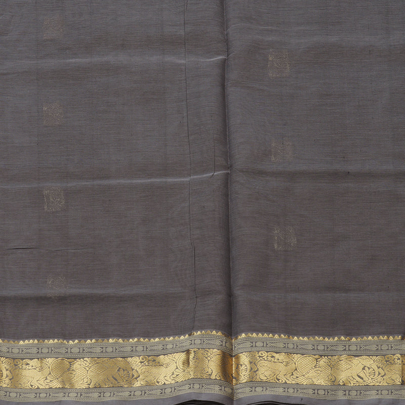 Hayagrivas Handloom Pure Silk Cotton Saree in Charming Ash Grey KBE258E6-13