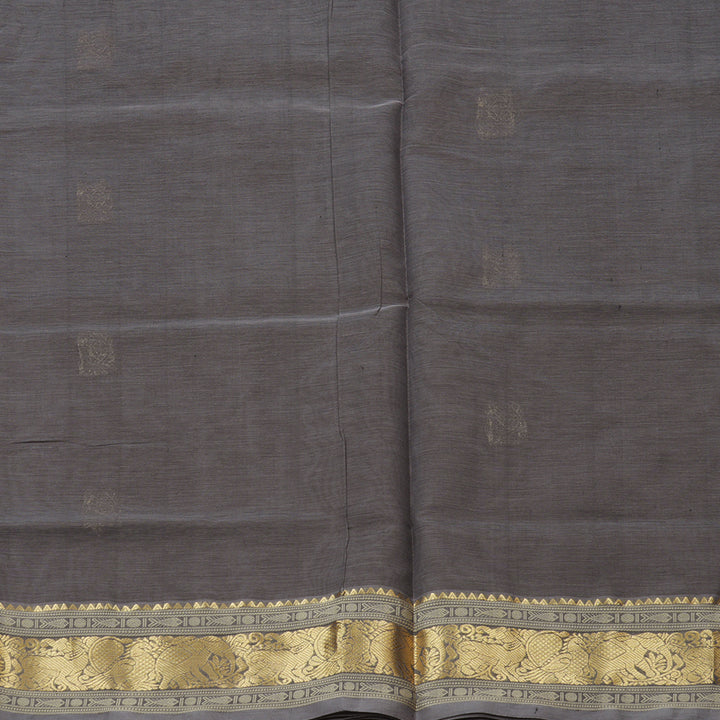 Hayagrivas Handloom Pure Silk Cotton Saree in Charming Ash Grey KBE258E6-13