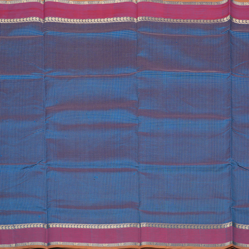 Hayagrivas Handloom Pure Silk Cotton Saree in Blue KBE258E6-3