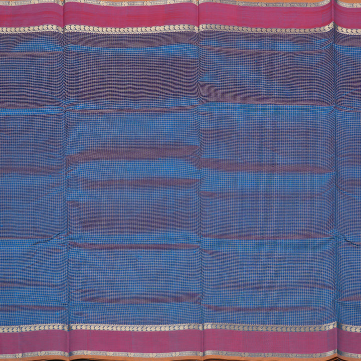 Hayagrivas Handloom Pure Silk Cotton Saree in Blue KBE258E6-3