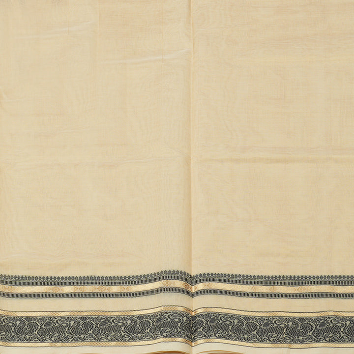 Hayagrivas Handloom Pure Silk Cotton Saree in Soft-Toned Sandal KBE258E7-1