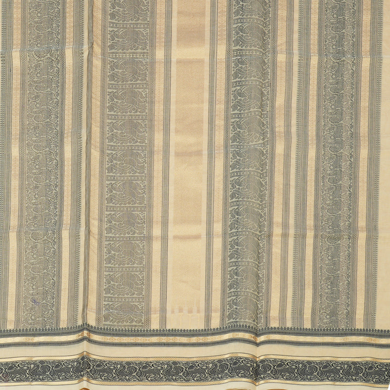 Hayagrivas Handloom Pure Silk Cotton Saree in Soft-Toned Sandal KBE258E7-1