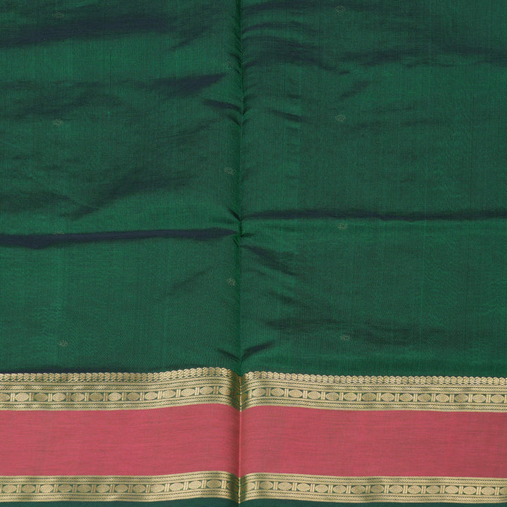 Hayagrivas Handloom Pure Silk Cotton Saree in Bottle Green KBE258E7-10