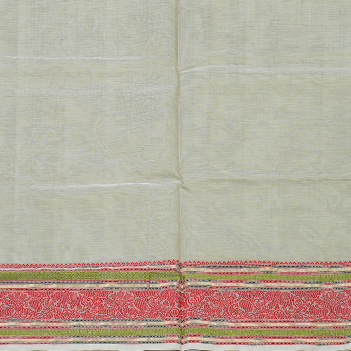Hayagrivas Handloom Pure Silk Cotton Saree in Subtle Beige KBE258E7-2