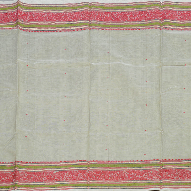 Hayagrivas Handloom Pure Silk Cotton Saree in Subtle Beige KBE258E7-2