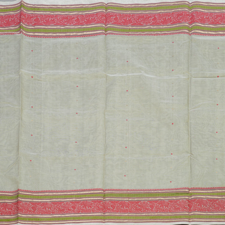 Hayagrivas Handloom Pure Silk Cotton Saree in Subtle Beige KBE258E7-2