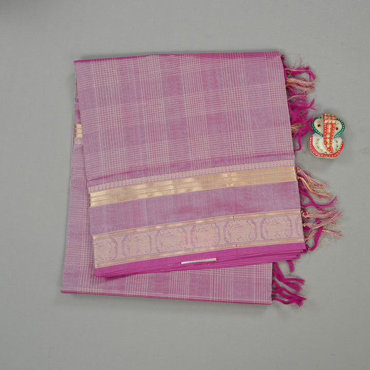 Hayagrivas Handloom Pure Silk Cotton Saree in Rich-toned Onion Pink KBE258E8-4